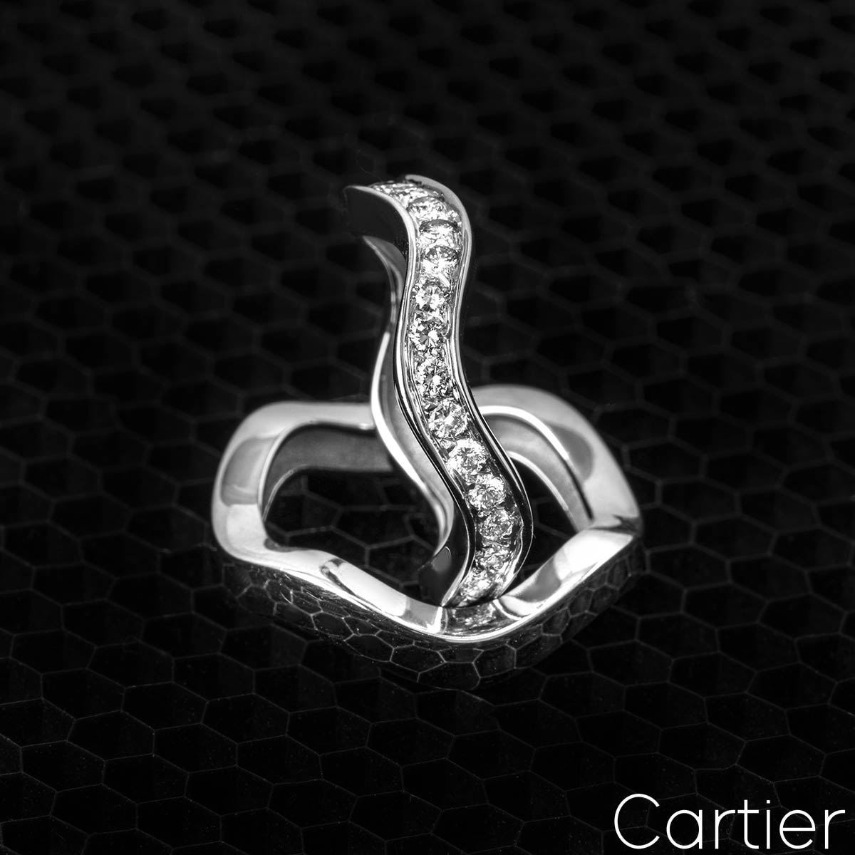 Cartier White Gold Diamond Stacker Rings